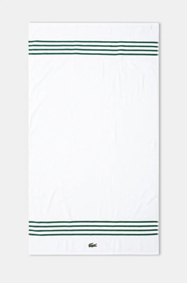 Lacoste Bombažna brisača Lacoste L Courtline Vert 90 x 150 cm