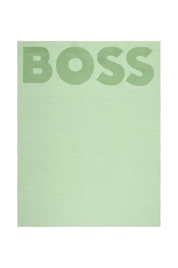 BOSS Bombažna brisača za plažo BOSS JOA Palm 140 x 180 cm