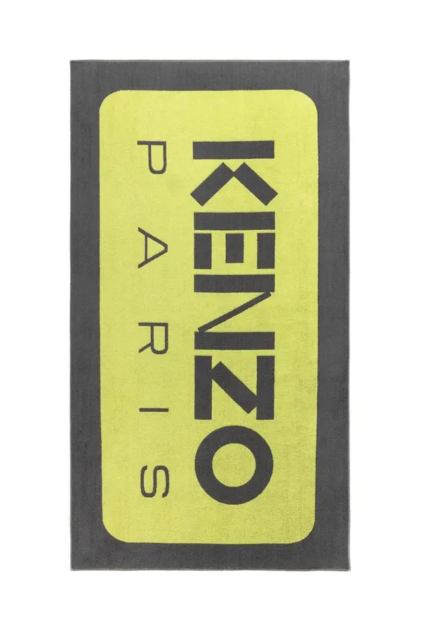 Kenzo Bombažna brisača za plažo Kenzo KLABEL Absynthe 90 x 160 cm