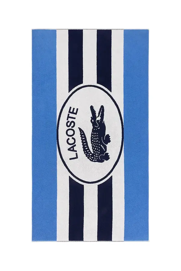 Lacoste Bombažna brisača za plažo Lacoste L BADGE Marine 90 x 160 cm