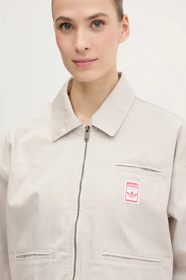 adidas Originals Bombažna jakna adidas Originals AOP CROP JACKET