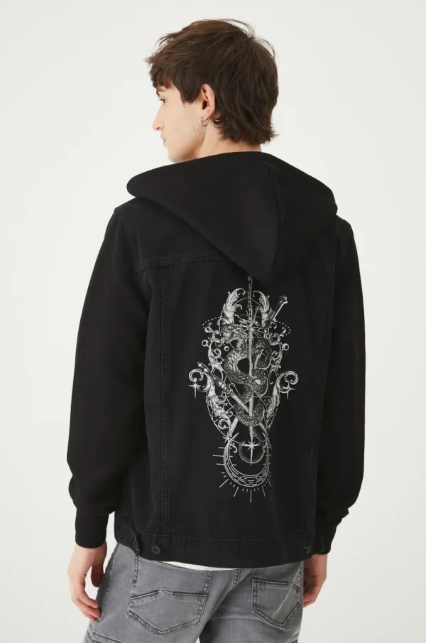 Medicine Bombažna jakna iz jeansa Medicine moška, črna barva