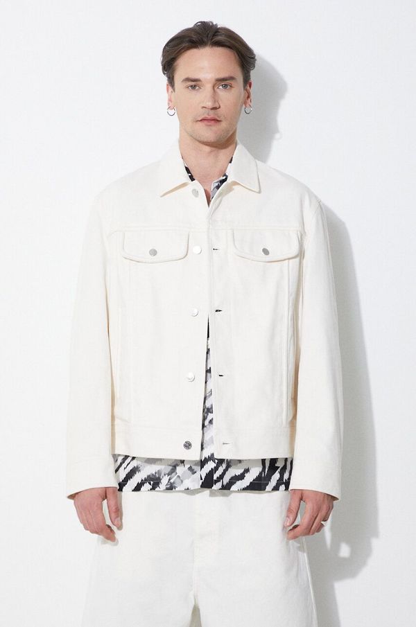 Neil Barrett Bombažna jakna Neil Barrett Slim Front Pockets Jean Jacket bež barva, MY11089A-Y029-108N