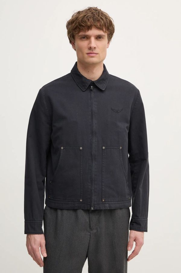 Zadig&Voltaire Bombažna jakna ZADIG&VOLTAIRE črna barva, WMOW01399