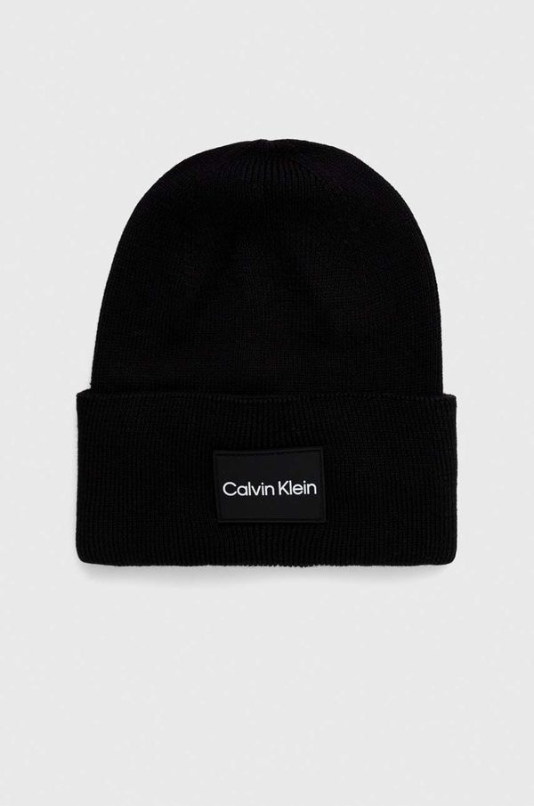 Calvin Klein Bombažna kapa Calvin Klein črna barva