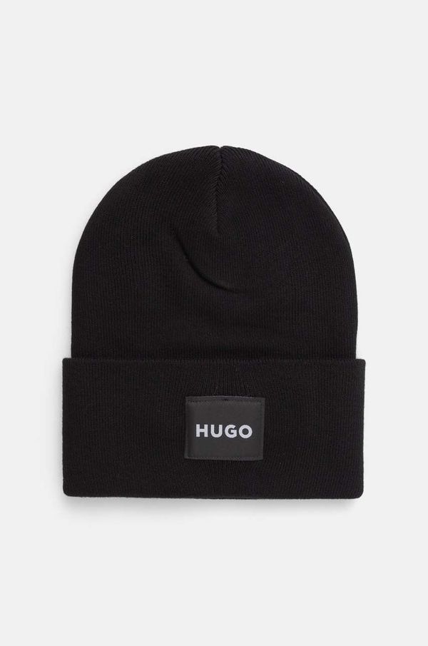 Hugo Bombažna kapa HUGO črna barva, 50521405