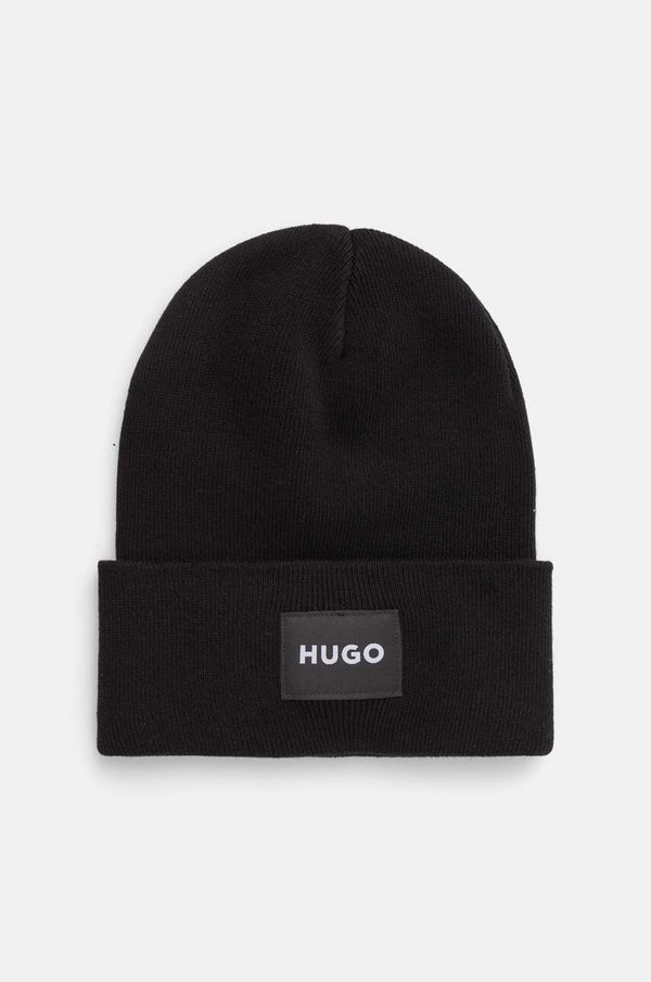 Hugo Bombažna kapa HUGO črna barva, 50521527