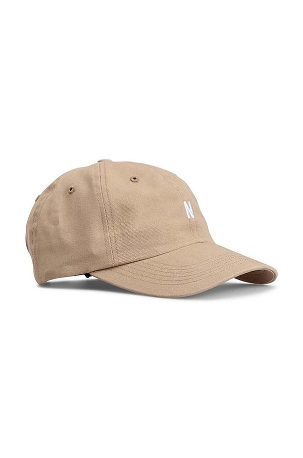 Norse Projects Bombažna kapa Norse Projects Twill Sports Cap bež barva, N80-0001 0966