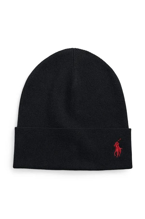 Polo Ralph Lauren Bombažna kapa Polo Ralph Lauren črna barva, 449959339