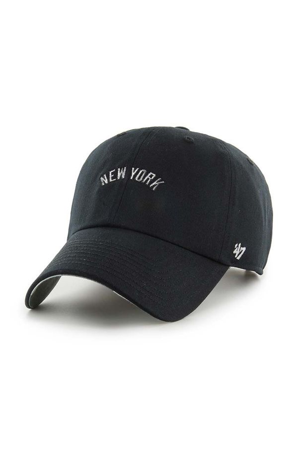 47brand Bombažna kapa s šiltom 47brand MLB New York Yankees črna barva