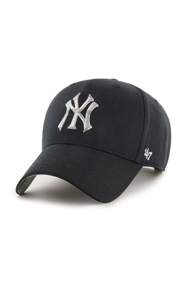 47brand Bombažna kapa s šiltom 47brand MLB New York Yankees črna barva