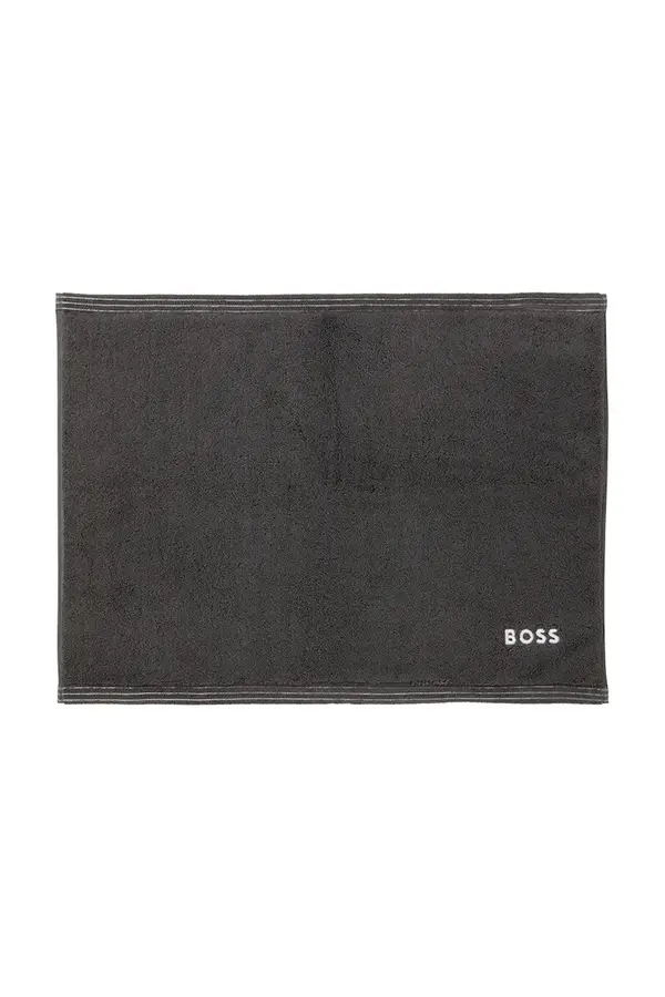 BOSS Bombažna kopalniška preproga BOSS EDGE Graphite 50 x 70 cm