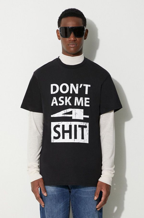 424 Bombažna kratka majica 424 črna barva