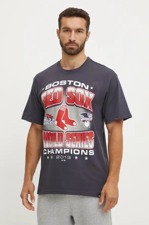 47 brand Bombažna kratka majica 47 brand MLB Boston Red Sox