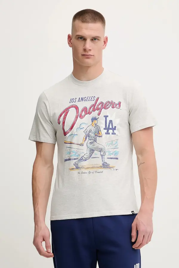 47 brand Bombažna kratka majica 47 brand MLB Los Angeles Dodgers