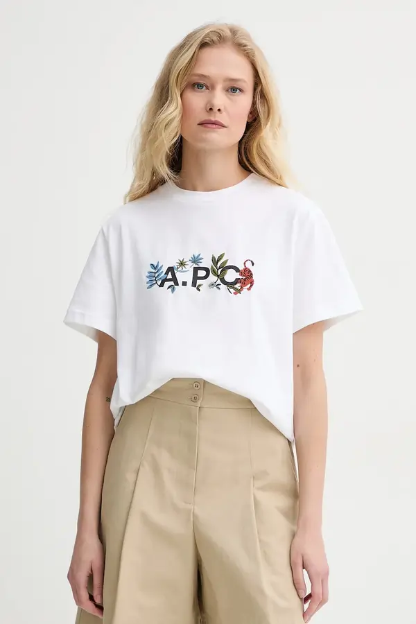 A.P.C. Bombažna kratka majica A.P.C. t-shirt auguste - GOTS