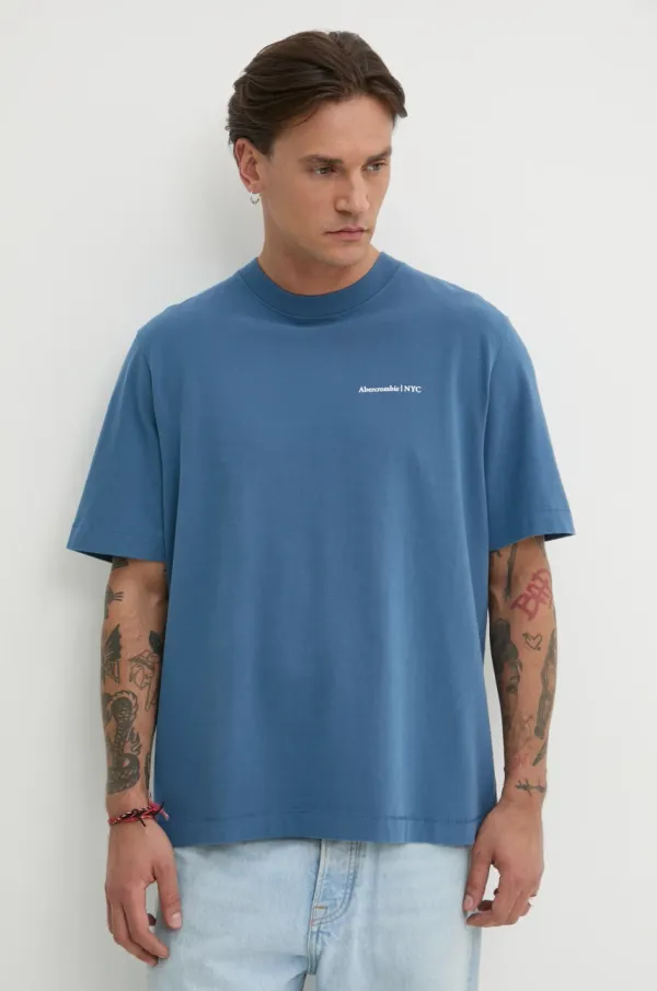 Abercrombie & Fitch Bombažna kratka majica Abercrombie & Fitch moška, KI123-5017