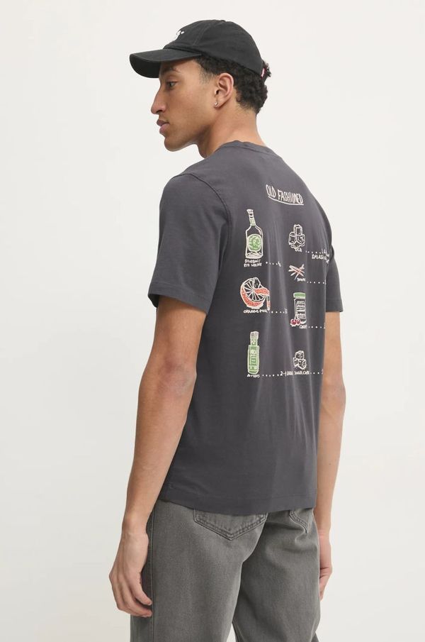 Abercrombie & Fitch Bombažna kratka majica Abercrombie & Fitch moška, siva barva, KI123-4191