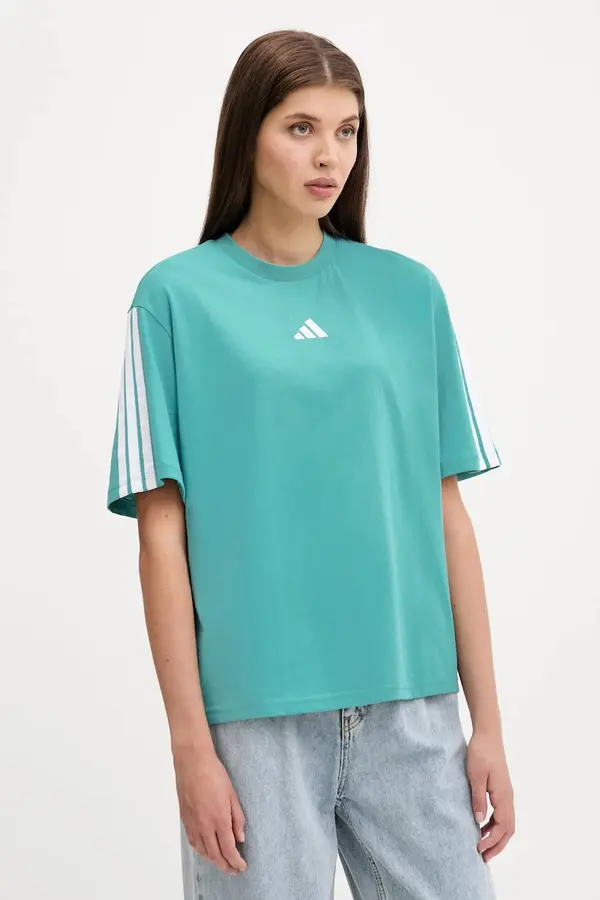 adidas Bombažna kratka majica adidas 3-Stripes
