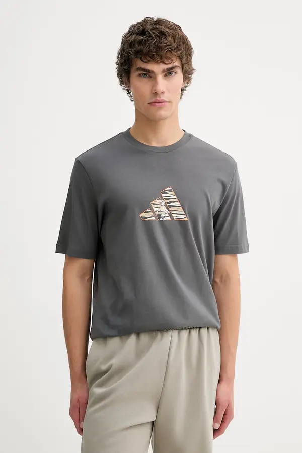 adidas Bombažna kratka majica adidas Camo Explorer