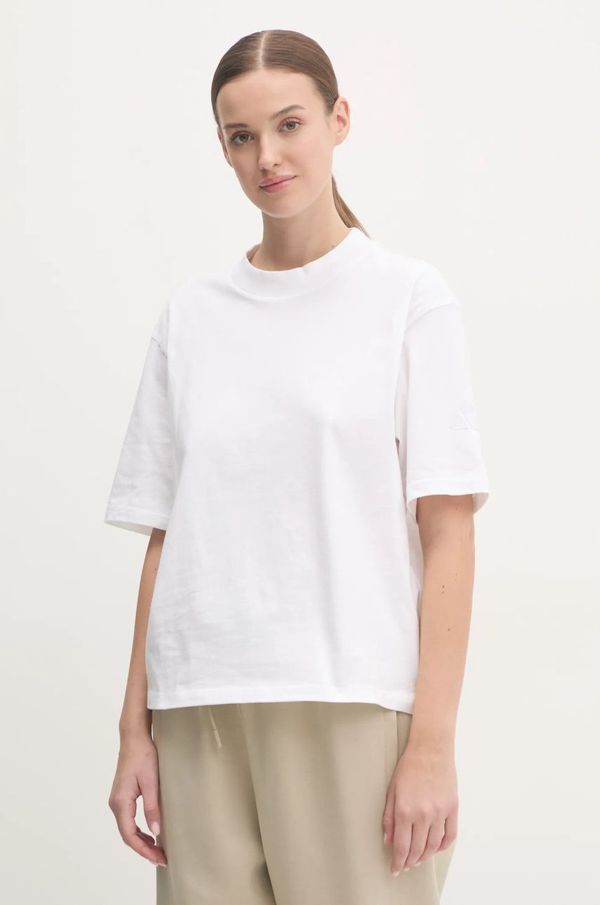 adidas Bombažna kratka majica adidas Essentials ženska, bež barva, JD9995