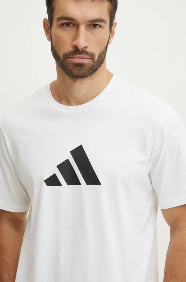 adidas Bombažna kratka majica adidas Future Icons moška, bež barva, JD4913