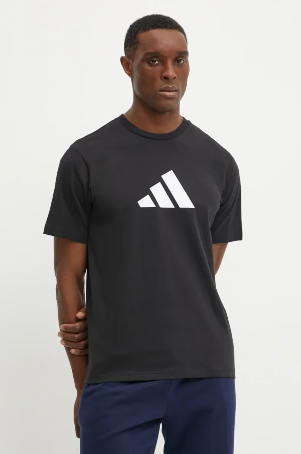 adidas Bombažna kratka majica adidas Future Icons moška, črna barva, JI8770