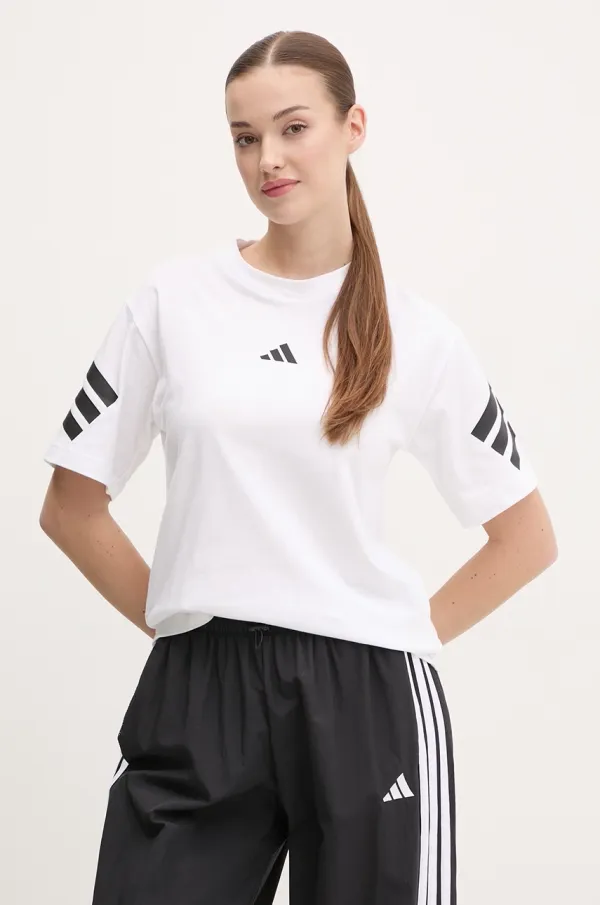 adidas Bombažna kratka majica adidas Future Icons ženska, bela barva, JE0238