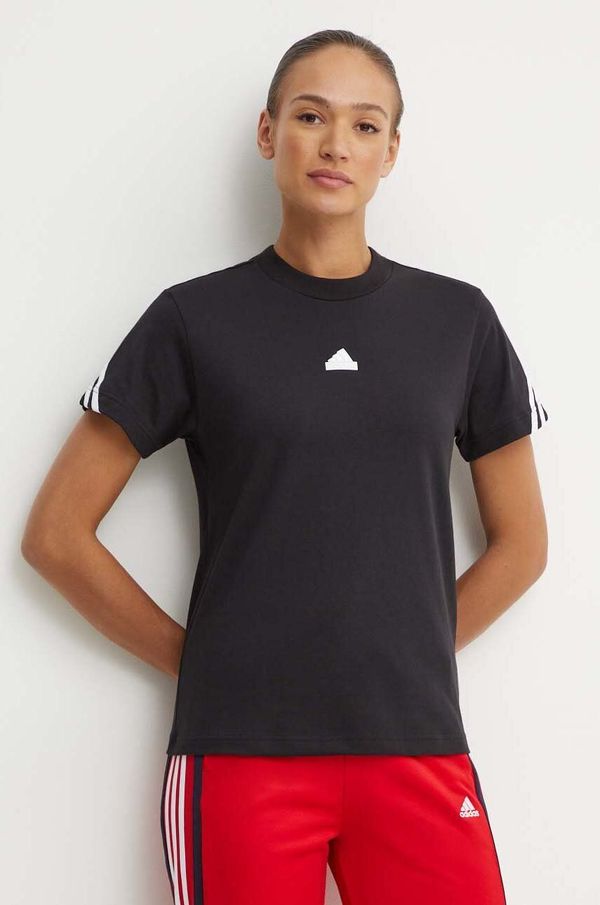 adidas Bombažna kratka majica adidas Future Icons ženska, črna barva, IW4563