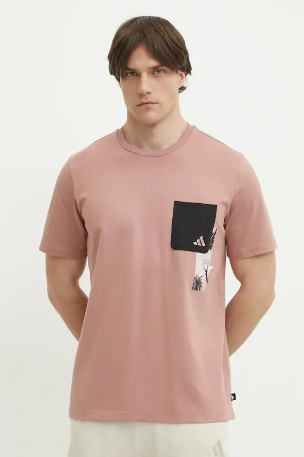 adidas Bombažna kratka majica adidas M T LENS PKT T