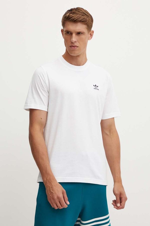 adidas Originals Bombažna kratka majica adidas Originals moška, bela barva, IZ2098