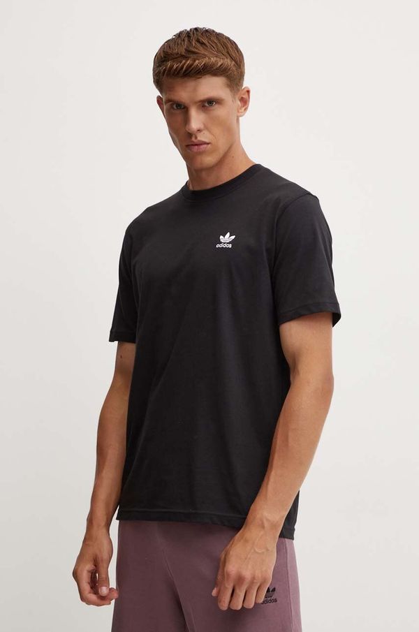 adidas Originals Bombažna kratka majica adidas Originals moška, črna barva, IW5787