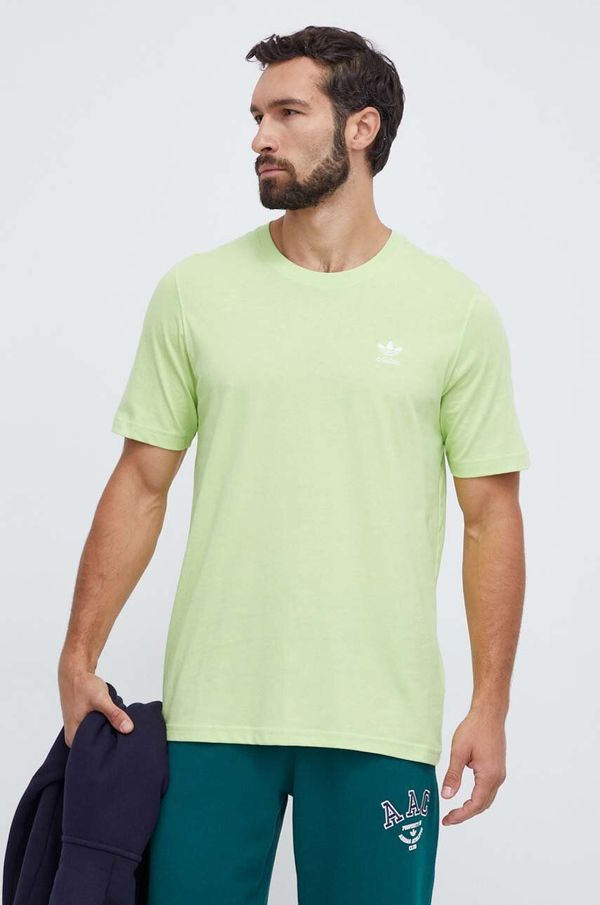 adidas Originals Bombažna kratka majica adidas Originals moški, zelena barva