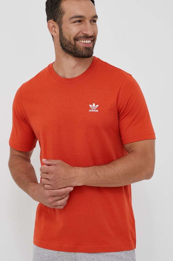 adidas Originals Bombažna kratka majica adidas Originals oranžna barva
