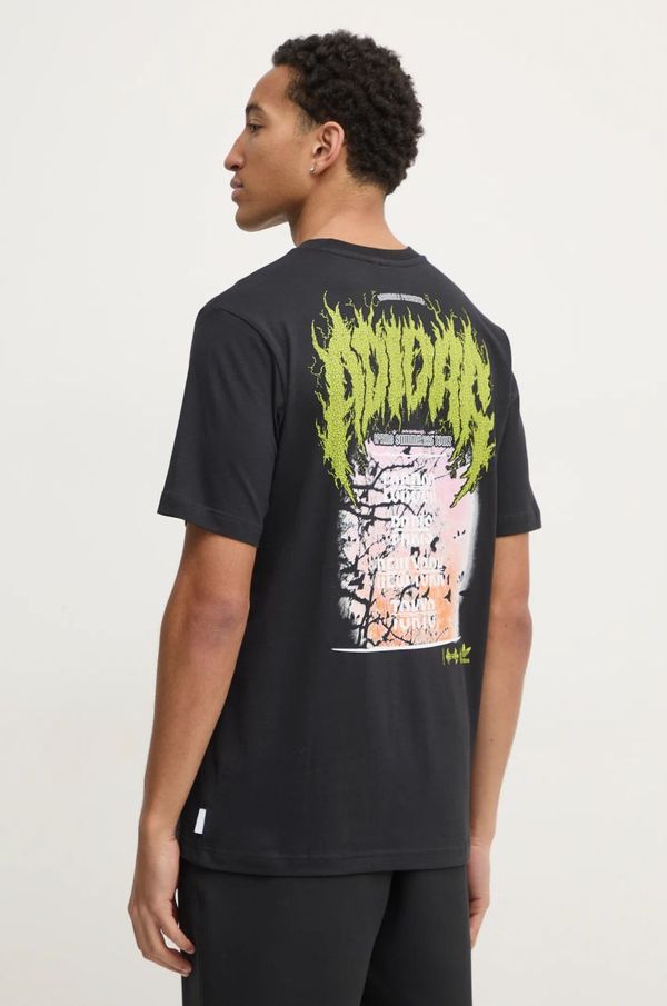 adidas Originals Bombažna kratka majica adidas Originals Q12 TS DEATH moška, črna barva, JP2678