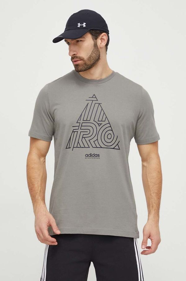 adidas Bombažna kratka majica adidas TIRO moška, bež barva