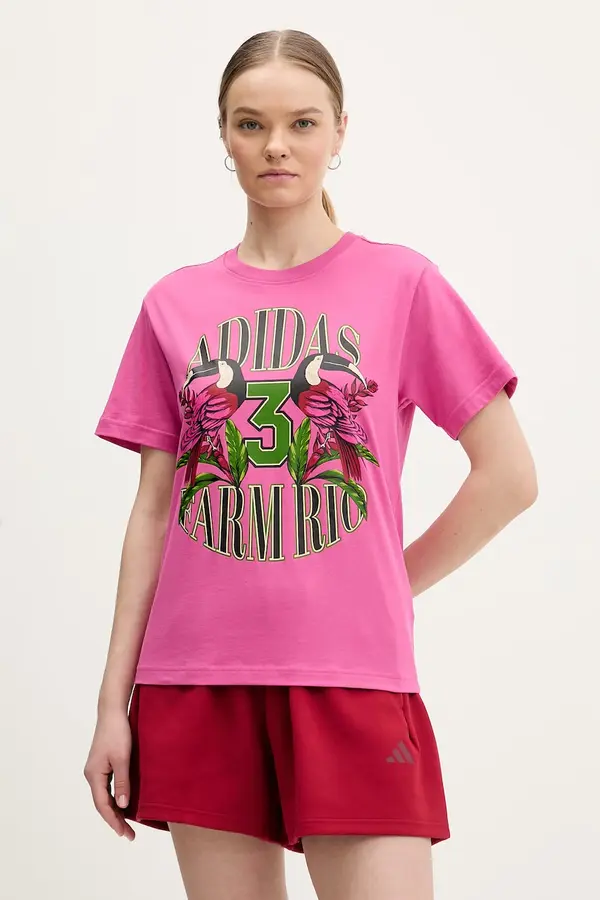 adidas Bombažna kratka majica adidas x Farm Rio