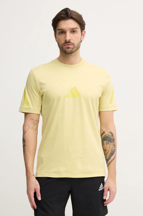 adidas Bombažna kratka majica adidas Z.N.E. moška, zelena barva, JD5981