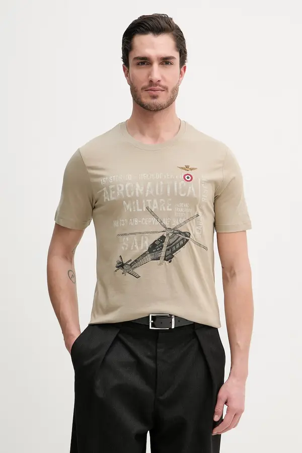 Aeronautica Militare Bombažna kratka majica Aeronautica Militare