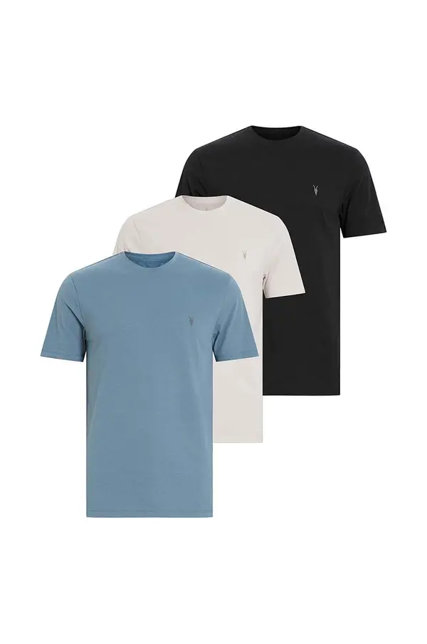 AllSaints Bombažna kratka majica AllSaints BRACE 3-pack