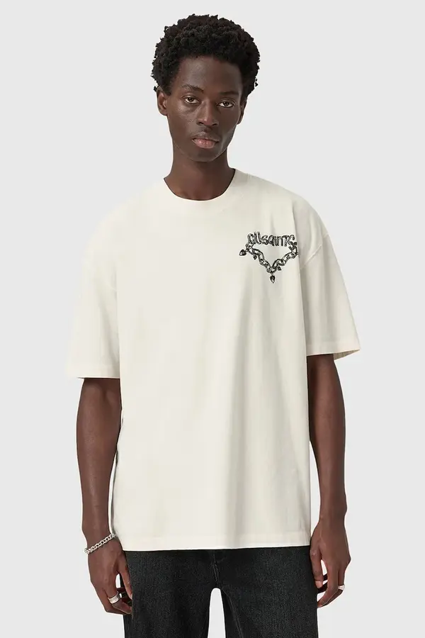 AllSaints Bombažna kratka majica AllSaints DRIP