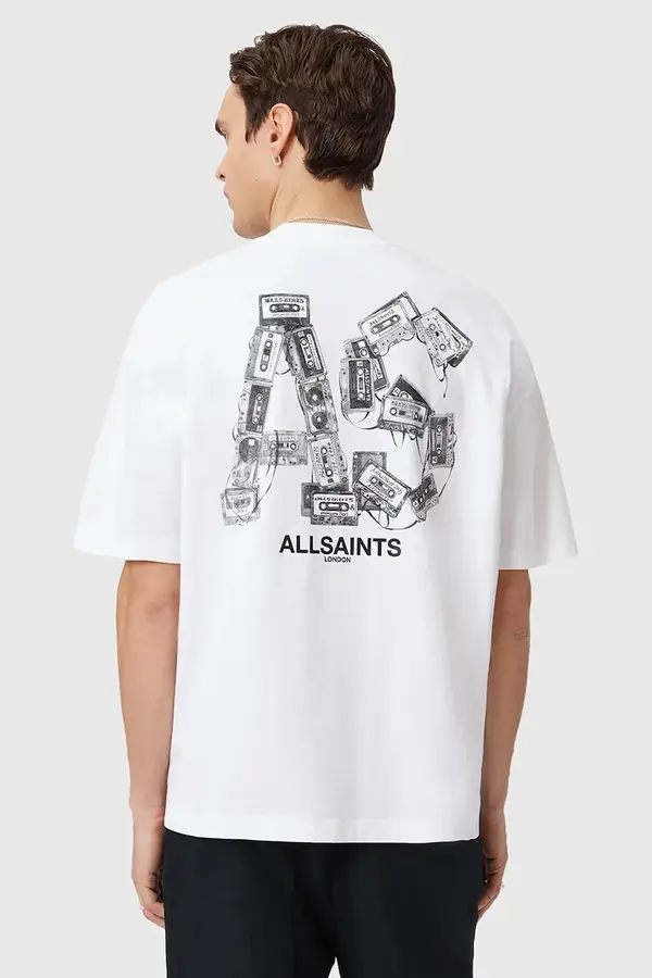 AllSaints Bombažna kratka majica AllSaints MIXTAPE