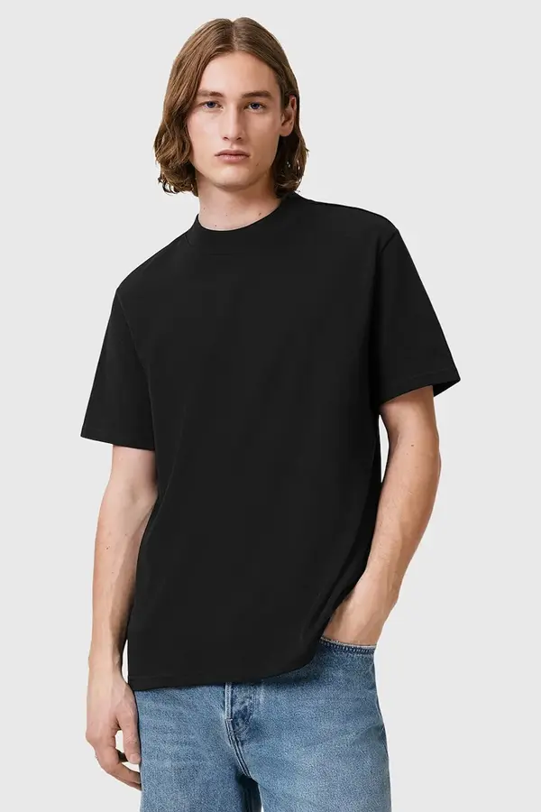 AllSaints Bombažna kratka majica AllSaints NERO