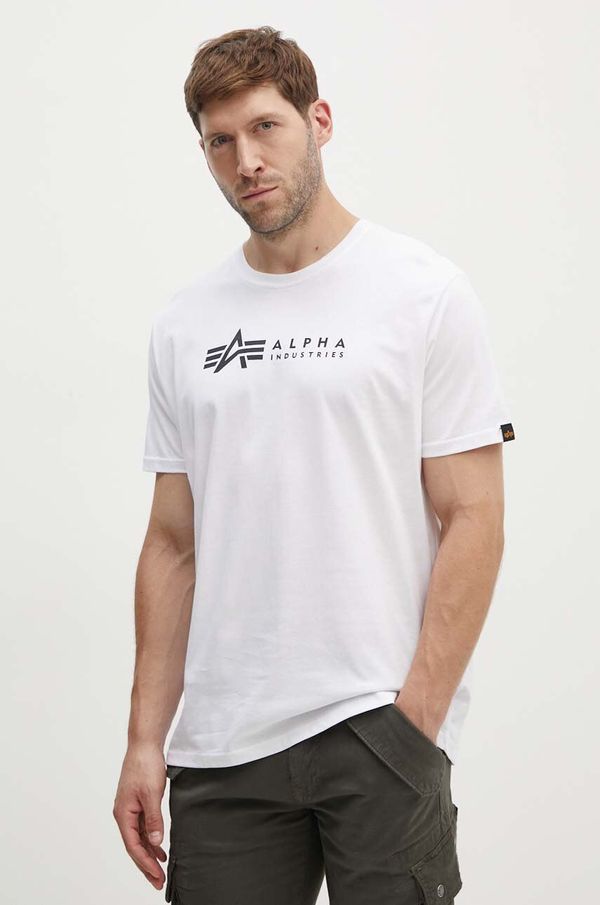 Alpha Industries Bombažna kratka majica Alpha Industries 2-pack moški, bela barva