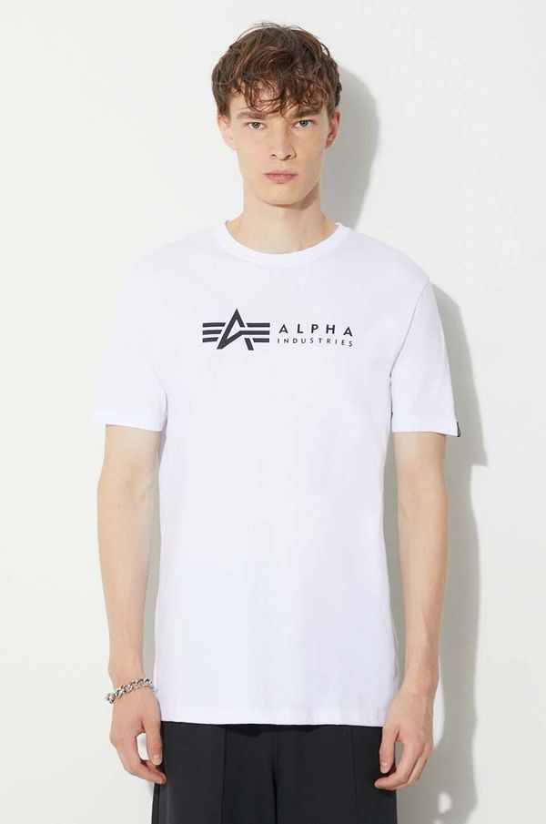 Alpha Industries Bombažna kratka majica Alpha Industries 2-pack moški, bela barva