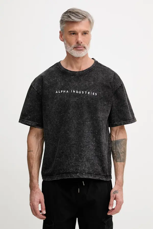 Alpha Industries Bombažna kratka majica Alpha Industries Acid Logo