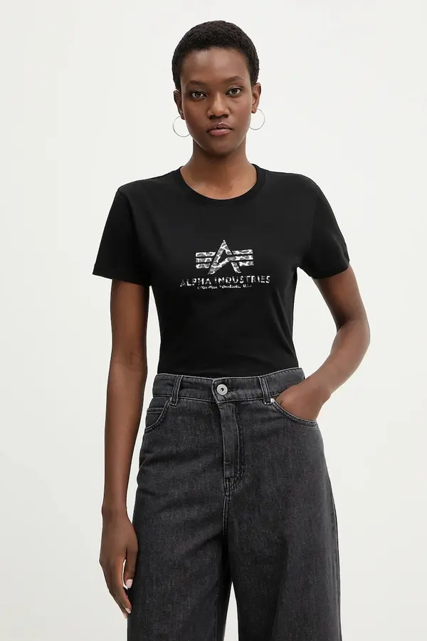 Alpha Industries Bombažna kratka majica Alpha Industries Basic BL Mirror Leo W