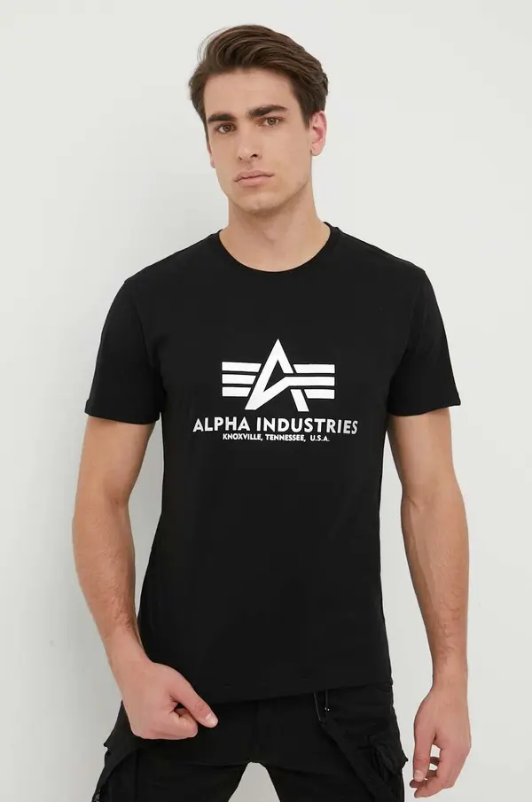 Alpha Industries Bombažna kratka majica Alpha Industries Basic T-Shirt Foil Print