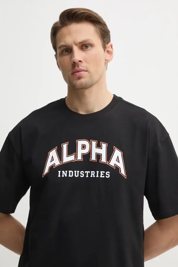 Alpha Industries Bombažna kratka majica Alpha Industries College
