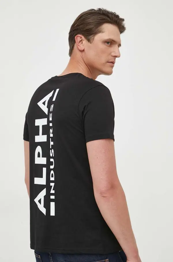 Alpha Industries Bombažna kratka majica Alpha Industries Koszulka Alpha Industries Backprint T 128507 03